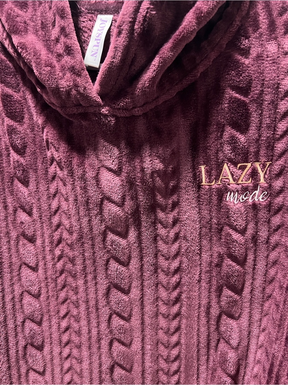 JouJou Cable Knit Cowl Sweater - Plum